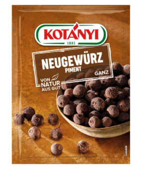 Kotányi Piment Neugewürz Brief braun ganz