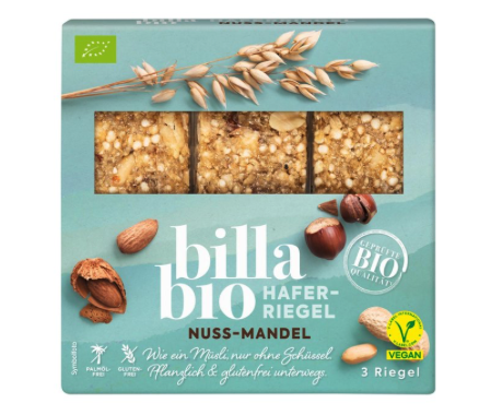 BILLA Bio Haferriegel Nuss-Mandel 105g