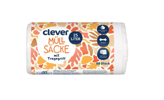Clever Müllbeutel mit Griff 25L